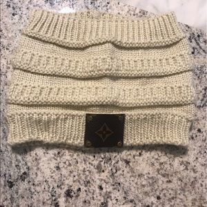 New ponytail/messy bun upcycled hat